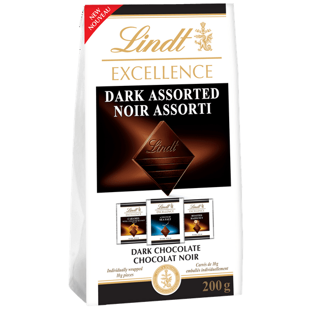Lindt EXCELLENCE Dark Assorted Mini Chocolate Bars, 200g, Lindt