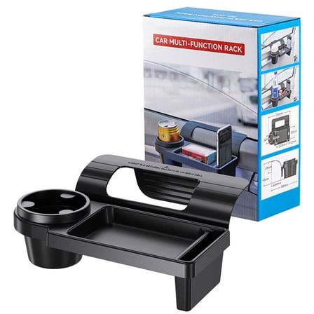 BIBABLYKE Vehicle Auto Door Side Hanging Storage Organizer with Cup Holder Stand Beverage Bracket and Phone Slot for Car