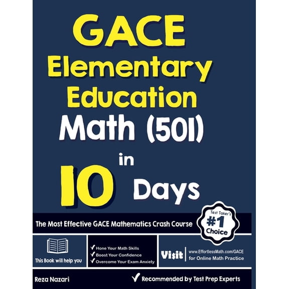 GACE Elementary Education Math (501) in 10 Days: The Most Effective GACE Math Crash Course, (Paperback)