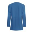 thumbnail image 3 of CAICJ98 Cardigan for Women Plus Size Women's Button 3/4 Sleeve V-Neck Stretch Knit Cardigan Sweater Blue,XL, 3 of 4