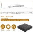 thumbnail image 3 of PURPLE LEAF 36.6'' Square Patio Umbrella Base Sand/Water Filled, 36.6'' x 36.6'' x 8'', 3 of 7