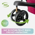 thumbnail image 2 of Petique Durable Pet Stroller for Pets up to 50-lbs Razzberry, 2 of 5