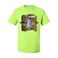 thumbnail image 2 of Living Life In The Sun Surfboards Sunsets Lighthouse Pop Culture Men's Graphic T-Shirt, Safety Green, 4XL, 2 of 3