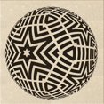 thumbnail image 1 of Ahgly Company Machine Washable Indoor Square Transitional Vanilla Gold Area Rugs, 7' Square, 1 of 7