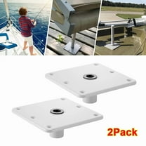 Heavy Duty Boat Seat Base, 7 X 7Inch Pedestal W/ 3/4Inch Pin Post Socket White
