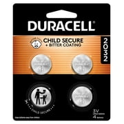 Duracell 2032 Lithium Coin Battery 3V, CR2032 Battery, Bitter Coating Discourages Swallowing, 4 Pack