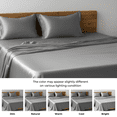 thumbnail image 4 of LINENWALAS California King Sheet Sets, Cooling Sheets, 100% Viscose from Bamboo, Deep Pocket Up to 16", Luxury & Soft Bed Sheets (Cal King, Light Grey), 4 of 9