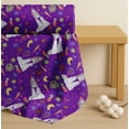 thumbnail image 4 of Soimoi Purple Cotton Cambric Fabric Stars & Rocket Galaxy Print Fabric by Yard 42 Inch Wide, 4 of 7