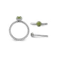 thumbnail image 4 of Gem & Harmony 2/5 Carat (Ctw) Green Peridot Ring in Sterling Silver for Women, 4 of 5