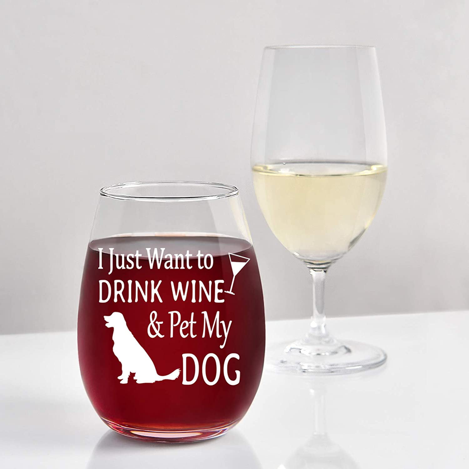 Dog Mom Wine Glass  Gift for Dog Mom  Funny Wine Gift  Custom Stemless Wine Glass  Dog  Puppy  Dog Lover  Dog Owner