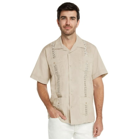 9 Crowns Essentials Men's Guayabera Button Down