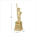 thumbnail image 4 of 5" x 17" Gold Polystone Statue of Liberty Sculpture, by DecMode, 4 of 9
