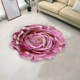thumbnail image 4 of Hgallory Vintage Flower Shaped Floor Carpets for Living Room Bedroom, Non-Slip Washable Area Rug Polyester Water Absorbent Floor Mats, Easy Care, Floral Home Decor, 1PC, 24"x24", Red, 4 of 6