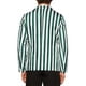 thumbnail image 3 of INSPIRAR CHIC Traje de Hombre a Rayas de Un Solo Botón Ajustado Casual Blazer Vertical Rayas Verde Blanco, 3 of 5