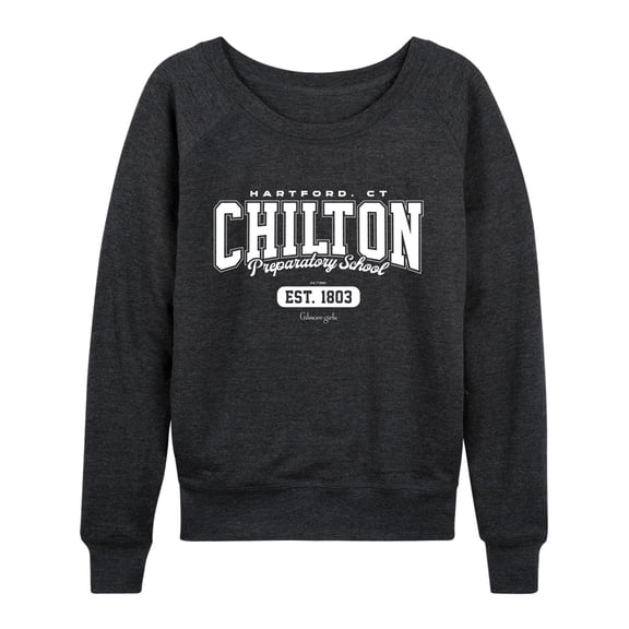 Gilmore Girls - Chilton Prep Lightweight French Terry Wide Neck Long Sleeve Graphic Shirt