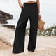 thumbnail image 1 of WILLBEST Pantalones Casuales para Mujer, Cómodos, con Cintura Elástica y Pierna Ancha, Holgados, elegantes y con Bolsillos para Uso Diario. Extra Grande, 1 of 8