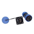 thumbnail image 2 of Waterproof Connector Square 4 Holes IP68 Aviation Power Socket 250V 45A for Cable Wire LP282 Pin, 2 of 10