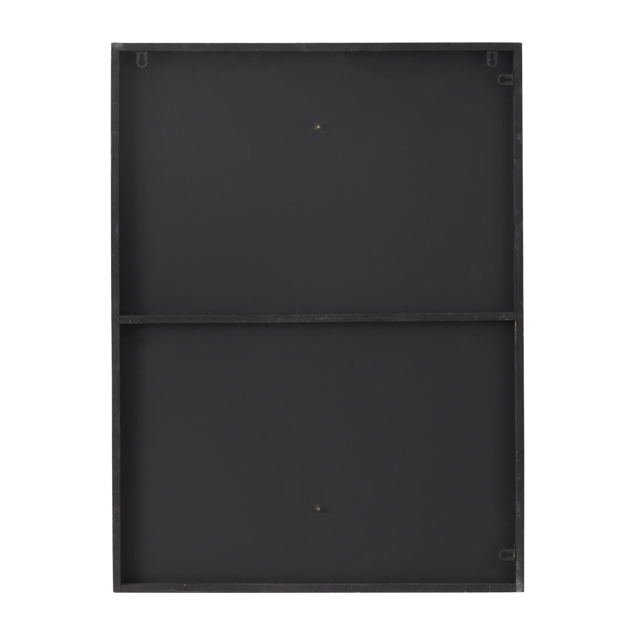 CosmoLiving by Cosmopolitan Black Wood Abstract Wall Decor with Gold Metal Loop Design