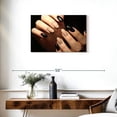 thumbnail image 3 of Elephant Stock Classy Neutral Nails Wall Art - Horizontal Canvas Wall Art - Lobby Wall Decor - Fashion And Beauty Canvas - Black And Beige Decor - 30" x 20", 3 of 8