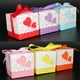 thumbnail image 2 of EeaseMX 50 cajas de dulces cuadradas con diseño de corazones, cajas de chocolate, contenedor de regalo con cinta para boda (morado), 2 of 7
