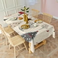 thumbnail image 6 of Beige Christmas Tree Pattern Rectangle Tablecloth 60"x120",Waterproof Polyester Rectangle Table Cloth, Wipeable Spillproof Polyester Tablecloth for Dining, Camping, Indoor and Outdoor, 6 of 6