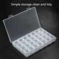 thumbnail image 3 of Jewelry Box Storage Container with 28 Grids Clear Plastic Compartment Tray for Craft Bead Makeup Earring, 3 of 9