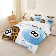 thumbnail image 3 of Castle Fairy Leopard Print Billiards Bedding, Sport Theme Duvet Cover Full, Blue Brown Black,3pcs,1 Duvet Cover and 2 Pillowcases, 3 of 6