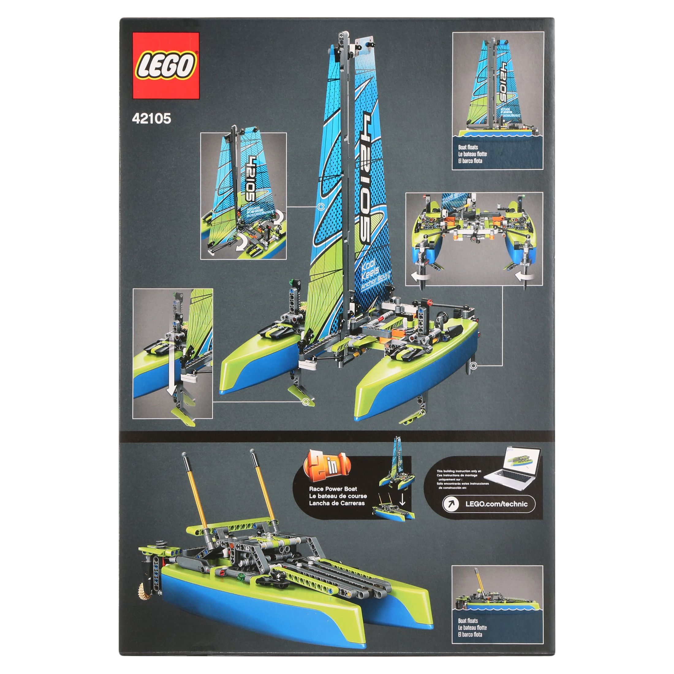 LEGO Technic Catamaran 42105 Model Sailboat Building Kit (404 pieces) - image 4 of 10