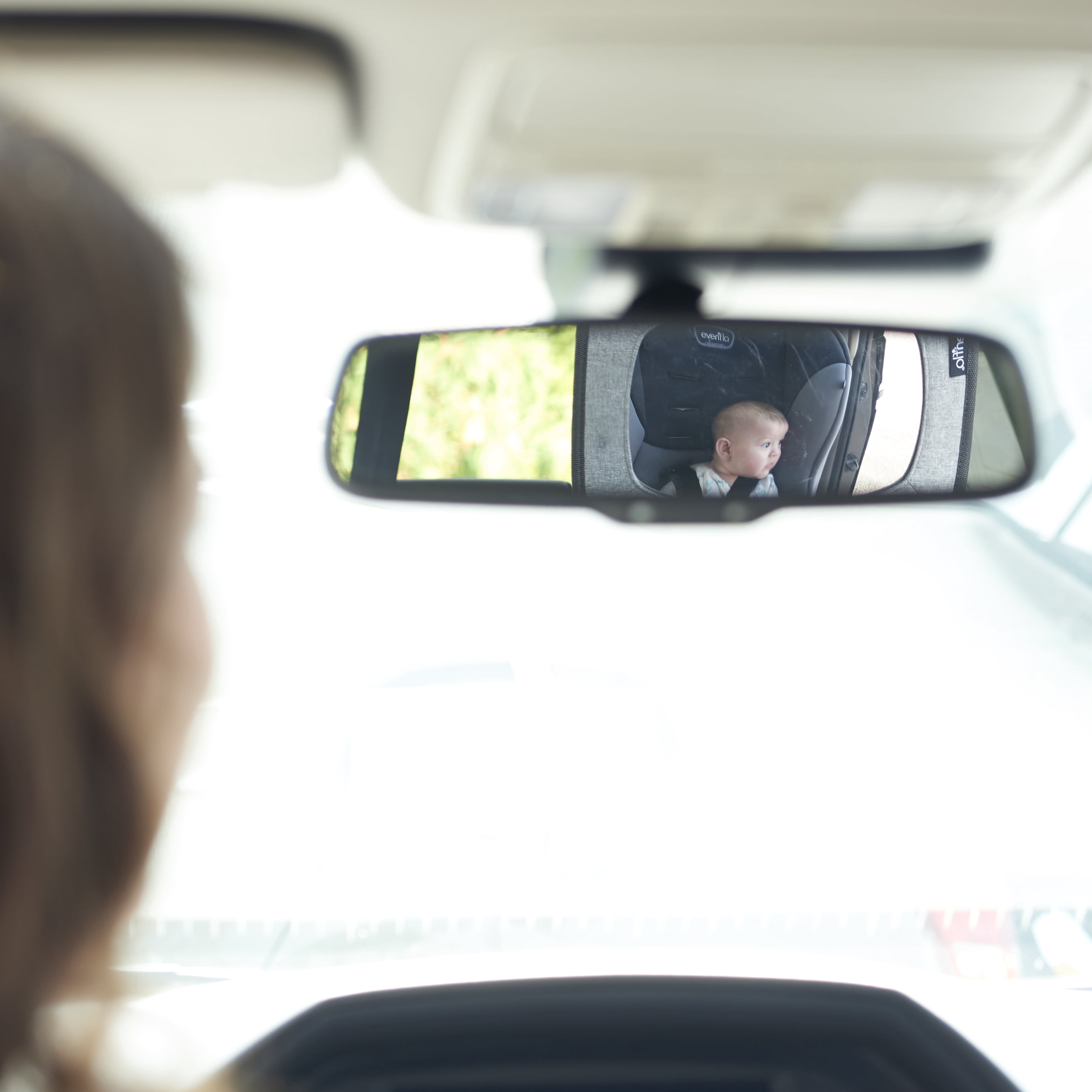 Evenflo Backseat Baby Mirror For Rear-Facing Child (Grey Melange)