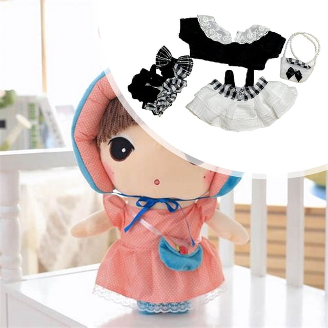 Figura de Juguete de Peluche, Traje, Disfraz, Accesorio de Fotografía, Vestido Educativo para Niñas Pequeñas, Haz Tu Propia Muñeca Y Coordinación Prác Estilo E