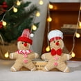 thumbnail image 4 of Christmas Tree Decorations Gingerbread Man Doll Pendants Xmas Ornament Small Plush Doll Hanging New Year Home Decor, 4 of 9