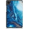 thumbnail image 3 of KOMI Slim case for Galaxy Tab A9（2023 Model: SM-X110/X115/X117） Smart flip Leather case 3-fold Stand Function Hard PC Back Cover for Galaxy Tab A9 8.7 inch, 3 of 5