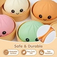 thumbnail image 4 of Dumpling Stress Reliever for Adults, Soft Slow Rising Squeeze Ball, Sensory Anxiety Relief Tool, Cute Desk Decor for Office & Home Relaxation (Clear+Pink Glitter), 4 of 10