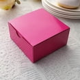 thumbnail image 2 of BalsaCircle 100 Pieces 4"x4"x2" Cake Wedding Boxes Tuck Top Wedding Party Candy Gifts, 2 of 8