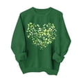 thumbnail image 7 of St. Patrick's Day Sweatshirt for Women Shamrock Balloon Bouquet Graphic Print Crewneck Long Sleeve Classic Fit Festive Party Holiday Pullover Clothes, 7 of 7