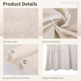 thumbnail image 3 of Farmhouse Shower Curtain, Decorative Shower Curtain with A Ruffle Hem 72"x72" Beige Natural Linen Shower Curtain for Bathroom, 3 of 5