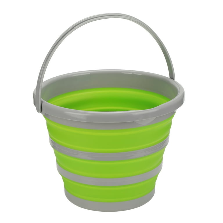 Jtween Collapsible Bucket with Handle, 5 Gallon Bucket(20L), Portable Camping Bucket, Ultra Lightweight Outdoor Basin Fishing Bucket, Folding Bucket