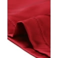 thumbnail image 5 of Unique Bargains Women's Pajama Short Sleeves Button Down Top and Shorts Satin Sets XS Wine Red, 5 of 6