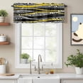 thumbnail image 2 of Abstract Art Valance Curtain for Windows Yellow Black Gray Lines Psychedelic Gradient Rod Pocket Curtain Valances Short Window Treatments Panels for Kitchen Bathroom Laundry Basement 60 x 18 Inch, 2 of 9