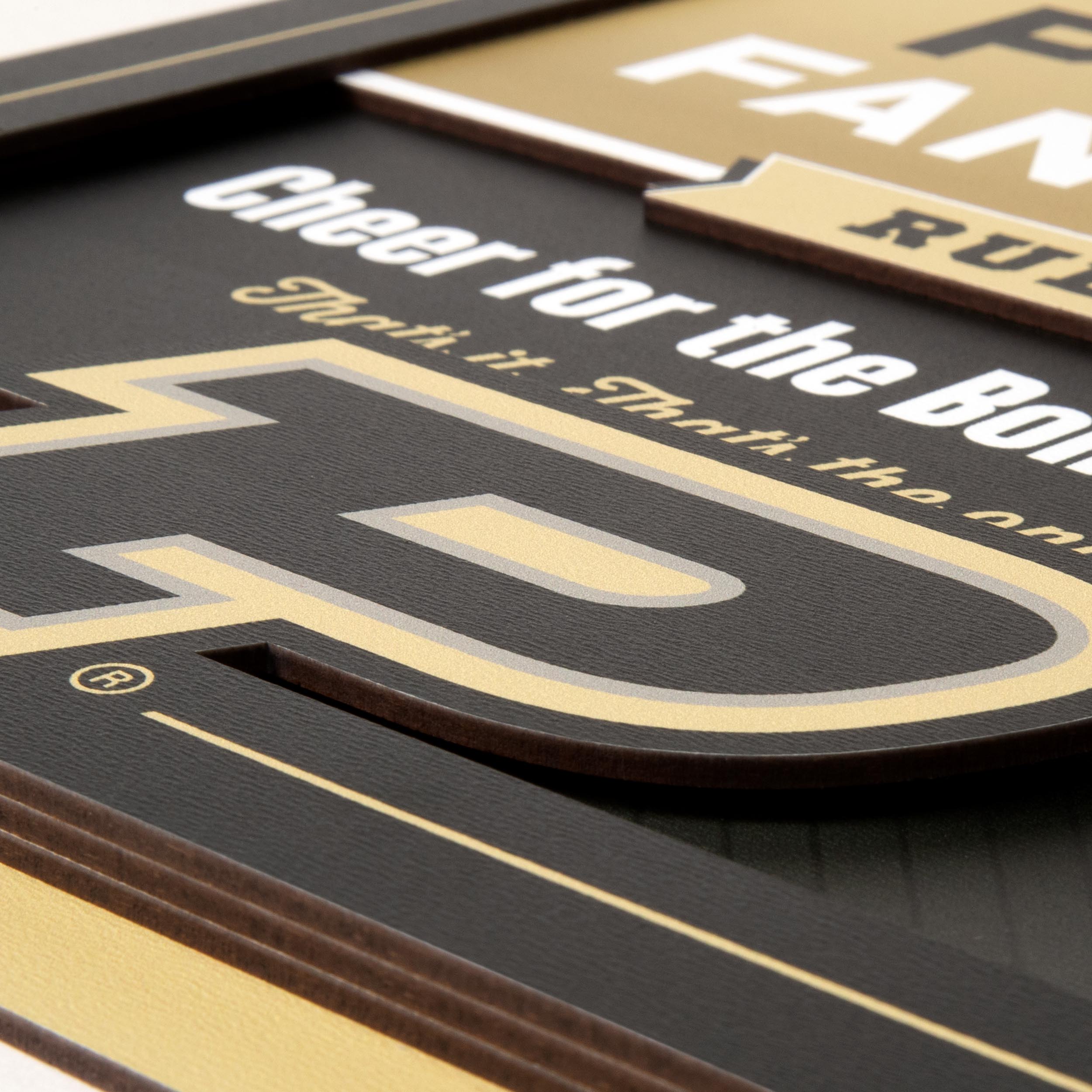 YouTheFan NCAA Purdue Boilermakers Fan Rules 3D Wall Art