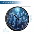 thumbnail image 3 of Voice Activated Clock with Glow Light 12 Inch Large Silent Wall Clock Battery Operated for Home Decor Three Blue Wolves, 3 of 8