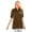 Chocolate, variant on Plus Size Elbow-Sleeve Polo Tunic