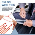 thumbnail image 4 of Cable Zip Ties Self-Locking Nylon Wire Tie Wraps Heavy Duty Cord Management Red 12 Inch, 4 of 6