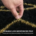thumbnail image 5 of Large Rugs for Living Room, 8x10 Black Fluffy Bedroom Area Rug, Shag Geometric Soft Fuzzy Carpets Big Kids Room Rug, Non-Slip Plush Modern Rug for Office Home Decor Aesthetic, Black/Gold, 5 of 8