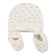 thumbnail image 1 of Set de Gorro y Zapatos Baby Creysi Unisex con Diseño de Estrellas Blanco Talla 0-3 M, 1 of 4
