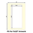 thumbnail image 2 of Off White Picture Frame Mat for 16x24 Frames - Fits 11x22 Photos - 10 Mats, 2 of 7