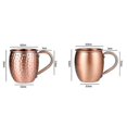 thumbnail image 2 of 530ml 100% Pure Copper Mug Moscow Mule Mug Drum Cup Cocktail Cup Pure Copper Mug Restaurant Bar Col -X, 2 of 5