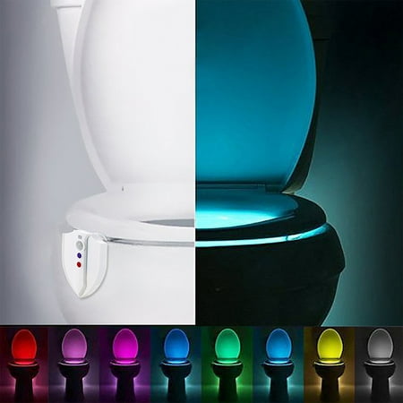 

Finelylove LED Toilet Night Light LED Light Funny 8-color Night Light In Changing Room Additional Toilet Bowl Seat Perfect Decorative Gadget For Father Adults Childr