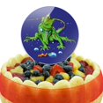 thumbnail image 5 of Acrylic Rainforest Iguana and Caterpillar Cake Topper Party Decoration for Wedding Anniversary Birthday Graduation, 5 of 7
