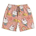 thumbnail image 3 of Uemuo Rabbit So Cute Pattern Men's Swim Trunks Hawaiian Beach Bathing Suit Swimsuits Beach Quick-Dry Shorts with Pockets-XX-Large, 3 of 9
